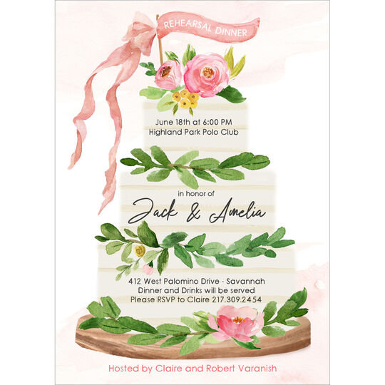 Rehearsal Dinner Banner Invitations